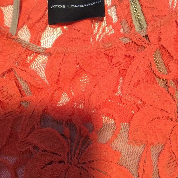 Beautiful orange peplum top size M - Picture 8 of 9